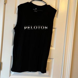 Black sleeveless peloton cycle tank